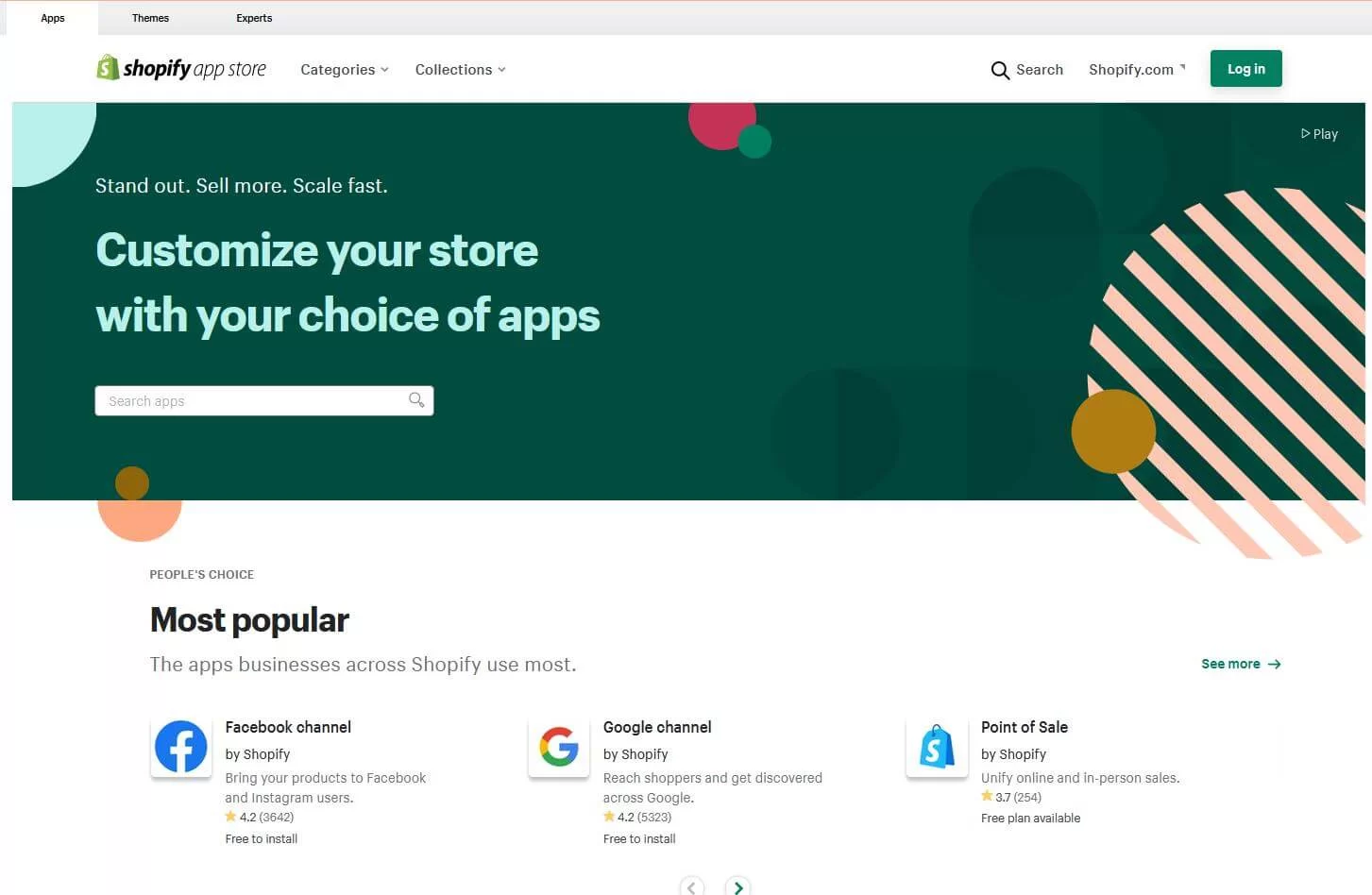 Shopify apps marketplace